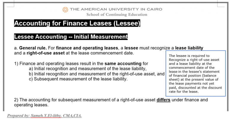 Lease (LOS 2020) شرح سامح الليثي 9