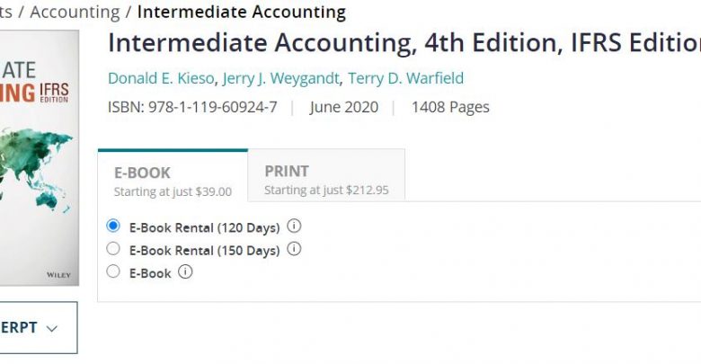 كتاب كيسو اخر اصدار intermediate accounting ifrs 4th edition